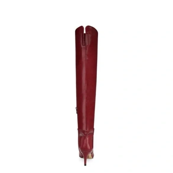 🔥Sam Eldeman  Elegant Red Over-the-Knee Boots #NWOT - Picture 2 of 8